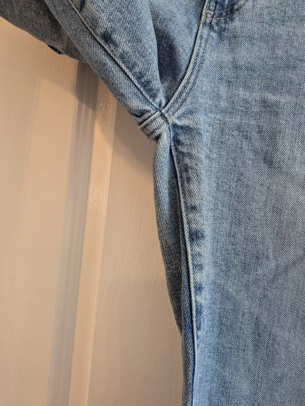AG Saige Wide Leg Crop High Rise Jeans Eclipsed Blue Light Wash Denim Size 25